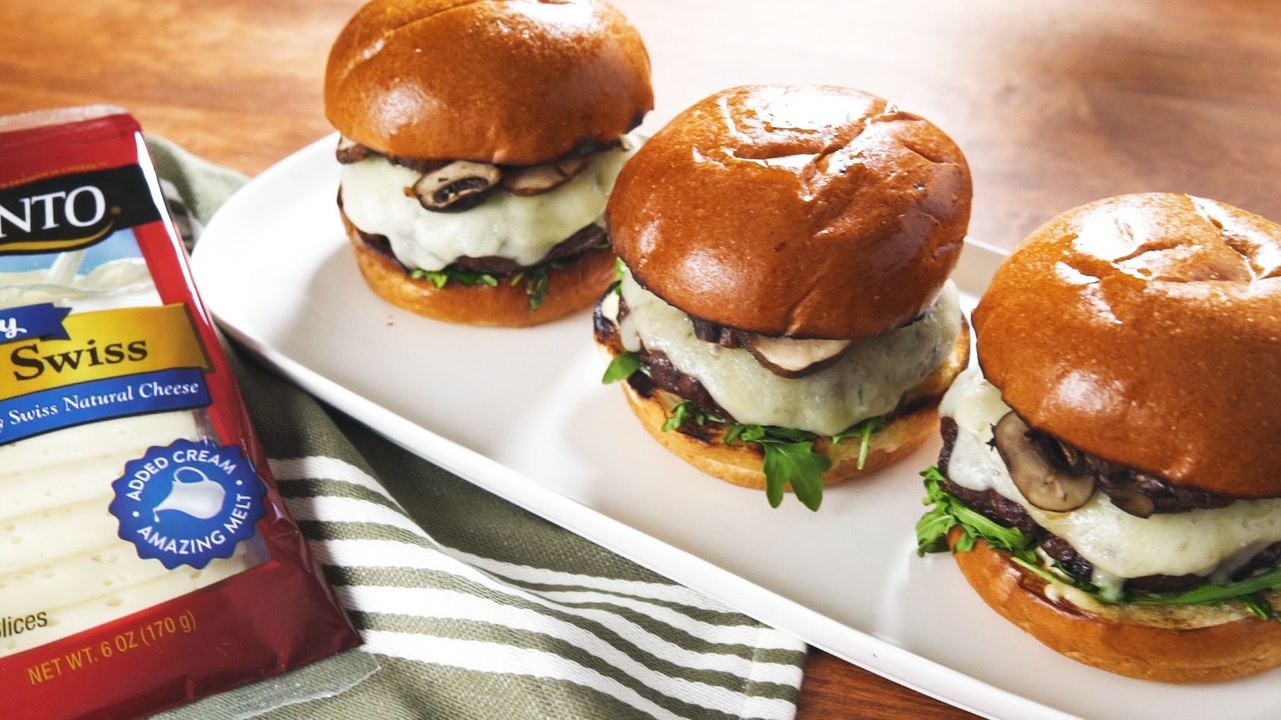 This Grilled Mushroom Swiss Burger Brings the Bistro to the Barbecue