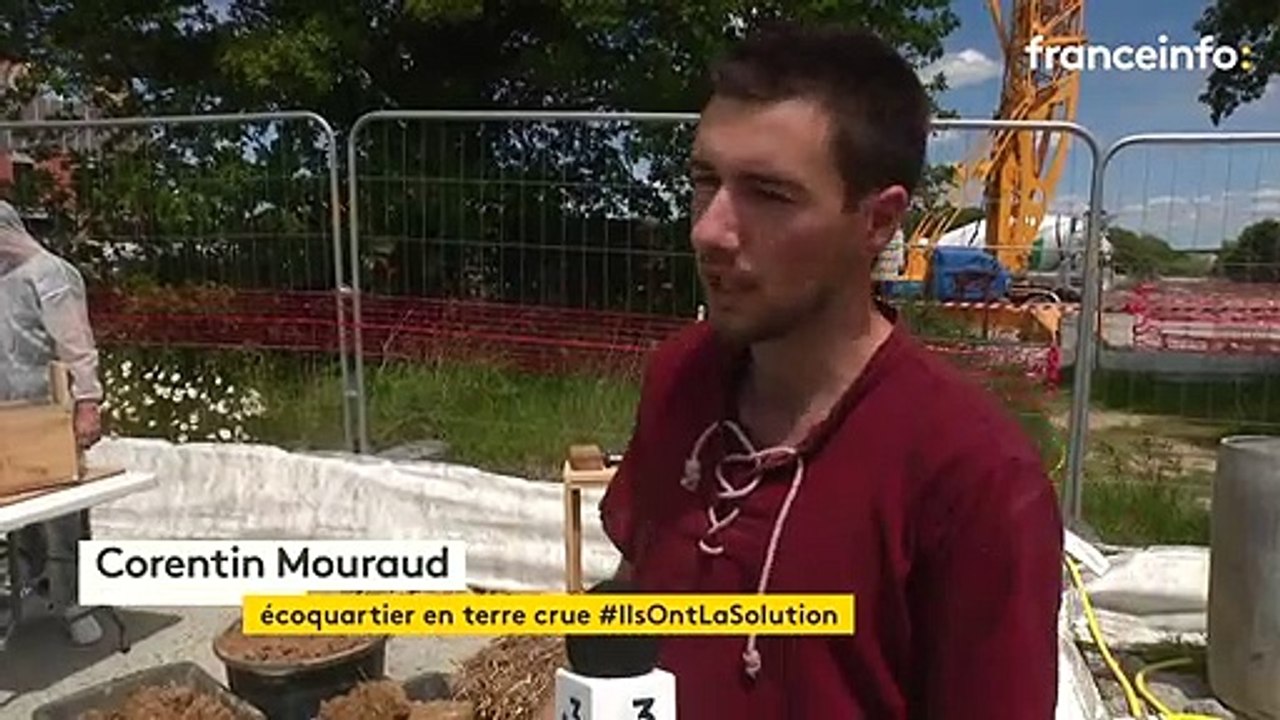 Dans l'éco-quartier de Maison Neuve à Guérande, des habitations construites en terre crue
