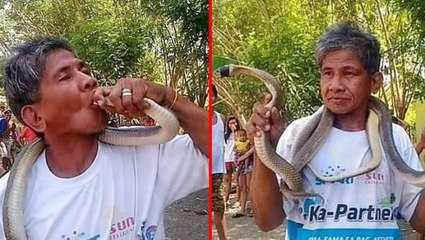 "Ben yılanların efendisiyim" diyen adam yılanın dudağını ısırması sonucu kanı katılaşarak öldü