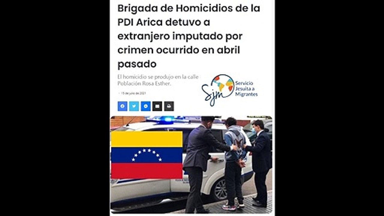 Venezolano detenido por homicidio ocurrido en Arica en Abril 2021 - Frontera Norte