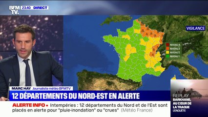 Descargar video: 12 départements du Nord et de l'Est placés en vigilance orange pour 