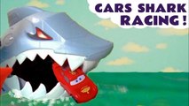 Hot Wheels Shark Racing with Disney Cars Lightning McQueen versus Marvel Avengers in these Funlings Race Challenge Videos for Kids from Kid Friendly Family Channel Toy Trains 4U