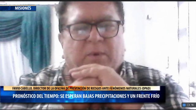 Pronóstico del tiempo se esperan bajas precipitaciones y un frente frío