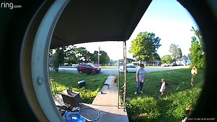 Irrational Driver Flips in Front of Yard