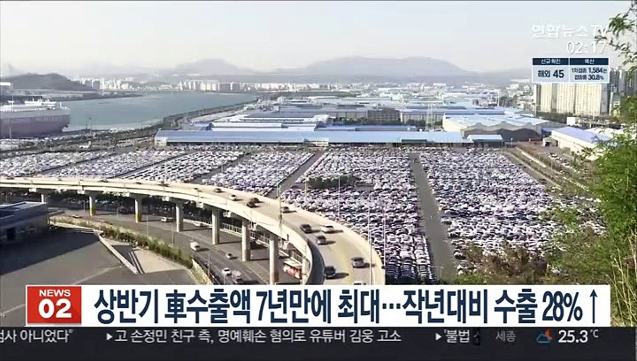 상반기 車수출액 7년만에 최대…작년대비 수출 28%↑