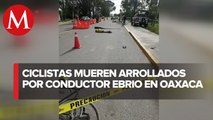 Conductor irrumpe filtro sanitario y mata a 2 ciclistas en Oaxaca