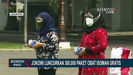 Jokowi Luncurkan 300.000 Paket Obat Isoman Gratis