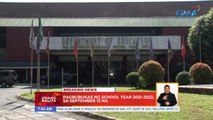Pagbubukas ng School Year 2021-2022, sa September 13 na | UB