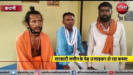 कटनी : सरकारी जमीन के पेड़ उजाड़कर हो रहा कब्जा