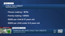 Families starting to receive child tax credits