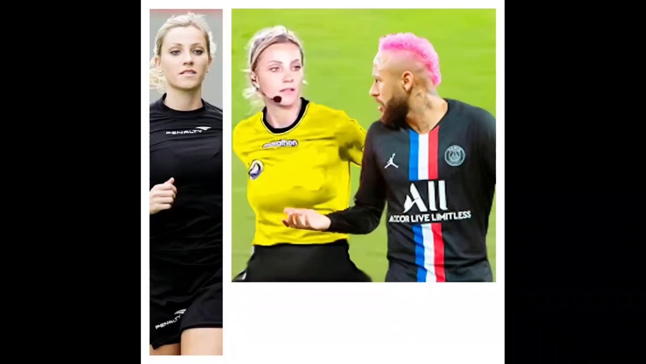 Rare moment with female referee