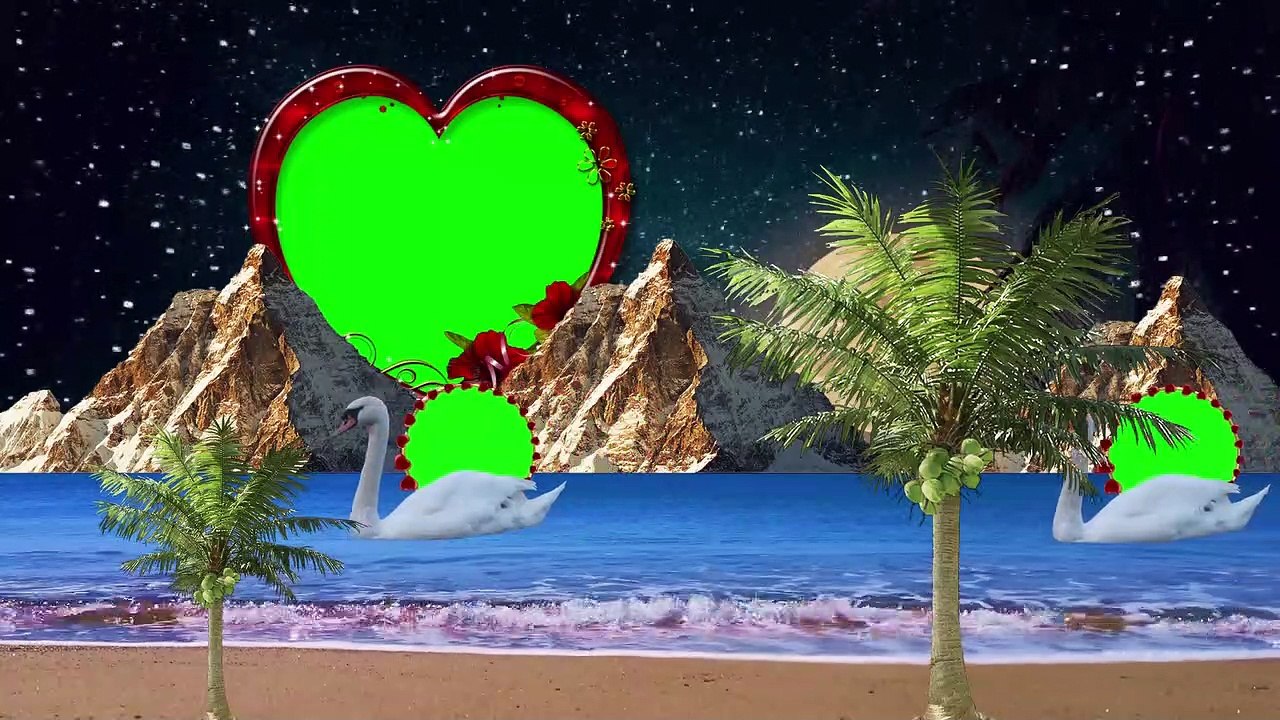 Wedding Very Beautiful natural green screen background river waterfall full hd video