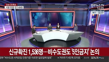 [뉴스큐브] 신규확진 1,536명…비수도권도 '5인금지' 논의