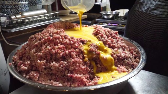 Cheese Hamburger Steak With Fried Egg - Korean Street Food