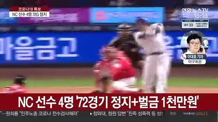 방역 어긴 프로야구 NC 선수 4명 72경기 정지