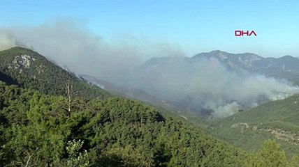 Mersin'deki orman yangınına havadan müdahale yeniden başladı