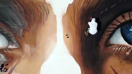 Mega murale sul Lungomare di Napoli, l'opera di Jorit dal drone