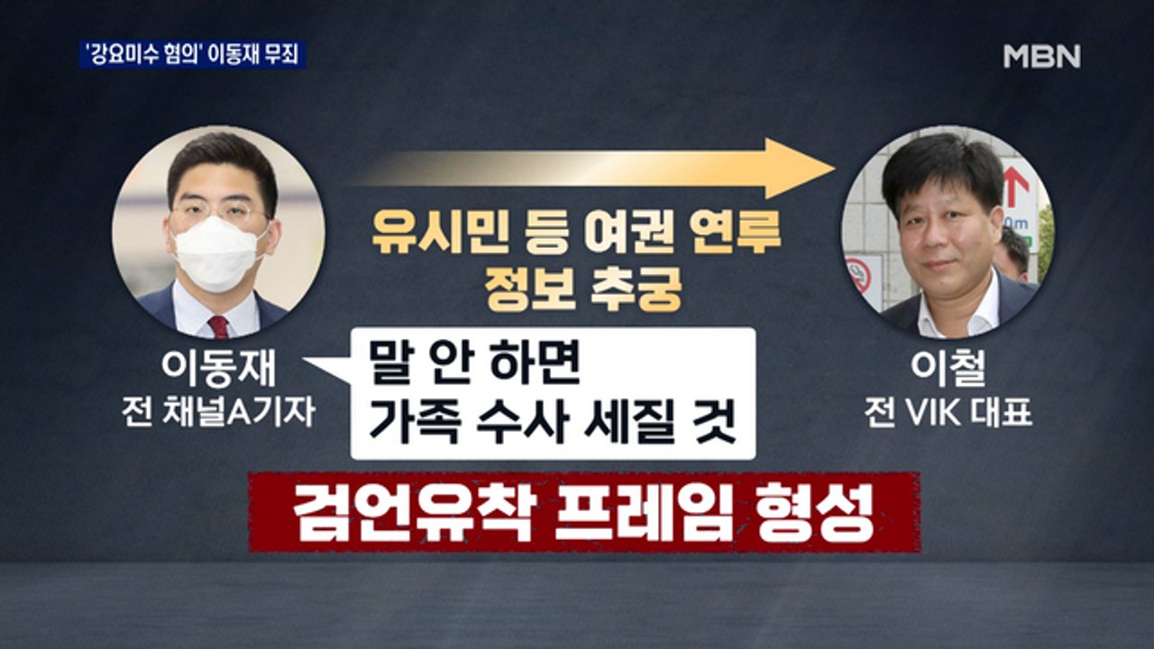 '강요미수 사건' 이동재 채널A 전 기자, 1심 무죄