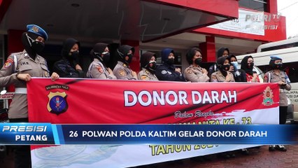 Polwan Polda Kalimantan Timur Gelar Donor Darah Dalam Rangka HUT Polwan ke-73