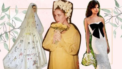 نجمات خرجن عن المألوف واخترن فساتين زفاف غير تقليدية