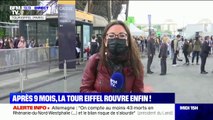 La Tour Eiffel rouvre après 8 mois de fermeture: les images des premiers touristes au pied de la Dame de fer