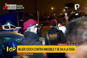 Surquillo: Conductora empotra su camioneta contra inmueble y se da a la fuga