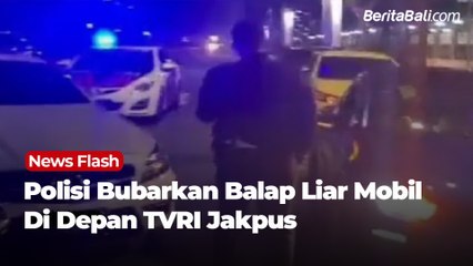 Polisi Bubarkan Balap Liar Mobil Di Depan TVRI Jakpus