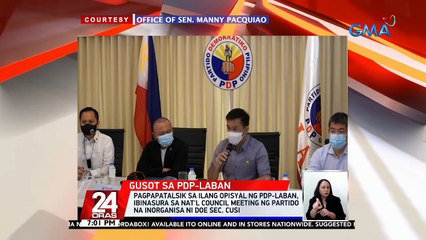 Pagpapatalsik sa ilang opisyal ng PDP-Laban, ibinasura sa Nat'l Council Meeting ng partido na inorganisa ni DOE Sec. Cusi | 24 Oras