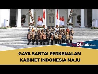 Gaya Santai Perkenalan Kabinet Indonesia Maju | Katadata Indonesia