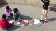 kite fight Competition and lovely patangbaz enjoy kite flying at home rooftop