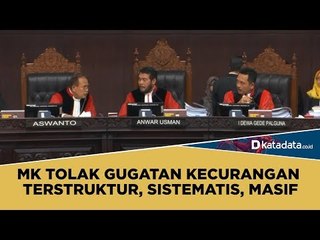 MK Tolak Gugatan Kecurangan Terstruktur, Sistematis, Masif | Katadata Indonesia