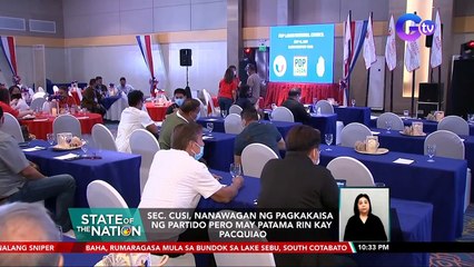 Resolusyong nagpapatalsik kay Sec. Cusi at ilang opisyal ng partido, ibinasura sa pulong | SONA