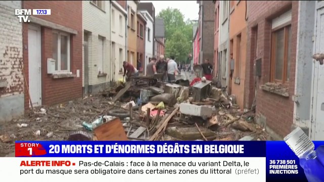 À Liège, les habitants se mobilisent pour nettoyer les dégâts causés par les inondations