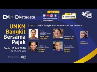 UMKM Bangkit bersama Pajak di Era Pandemi | Katadata X DJP