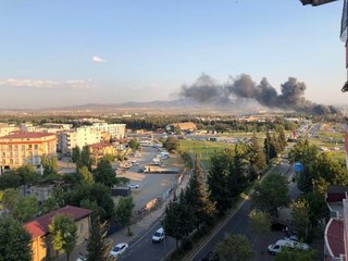 KAHRAMANMARAŞ'TA TEKSTİL FABRİKASINDA ENDİŞELENDİREN YANGIN
