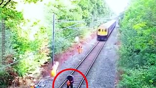 Man vs dangerous train