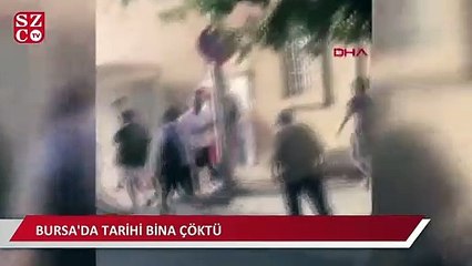 Bursa'da 2 katlı metruk bina yıkıldı