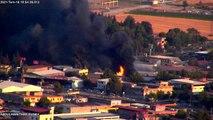 Kahramanmaraş'ta tekstil fabrikası alev alev yandı