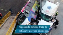 Choque entre camión de pasajeros y tráiler deja 4 muertos en la Autopista México-Querétaro