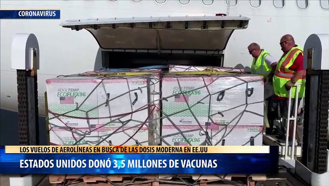 Estados Unidos donó 3,5 millones de vacunas