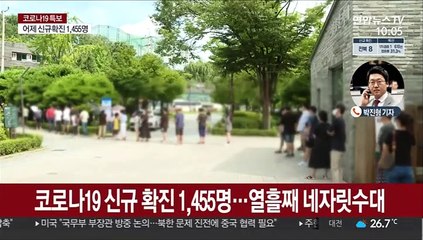 코로나19 신규확진 1,455명…11일째 네자릿수