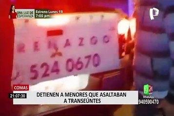 Comas: vecinos denuncian que menores están detrás de varios robos en La Pascana