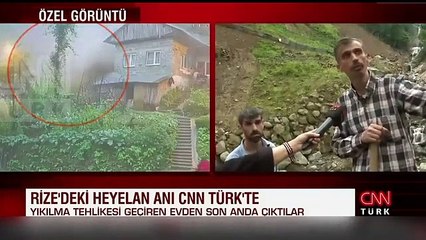 Rize'de selin evi yıktığı an kamerada! Korkunç görüntü