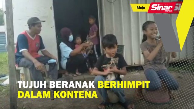 Tujuh beranak berhimpit dalam kontena