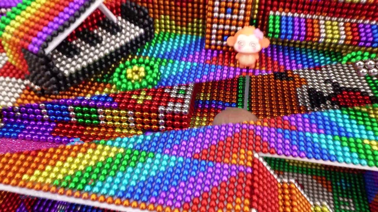 Dog House - Build Miniature Puppy House And Swimming Pool For Dog From Magnetic Balls ( Satisfying )