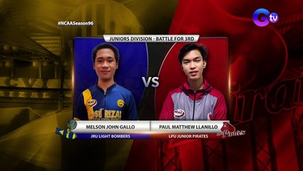 NCAA Season 96 Chess Jrs. Battle for 3rd | Melson Gallo (JRU) vs. Paul Llanillo (LPU)