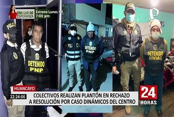Huancayo: colectivos realizaron protesta en rechazo a la resolución de los 'Dinámicos del Centro'