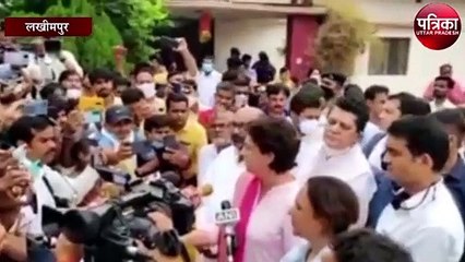 लखीमपुर में प्रियंका गांधी ने योगी सरकार को घेरा