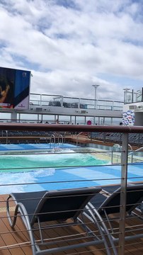 Rough Seas Create Wave Pool on Cruise Ship