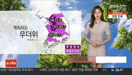 [날씨] 무더위 기승…모레까지 전국 소나기